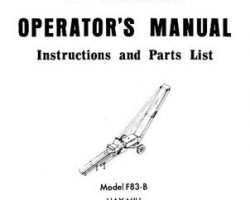 Farmhand 1PD8061066 Operator Manual - F83-B Hay Mill (eff sn 376, 1966)