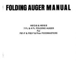 Farmhand 1PD823279 Operator Manual - H813-B / H816-B Folding Auger (F81-F & F82-F & prior Feedmaster)