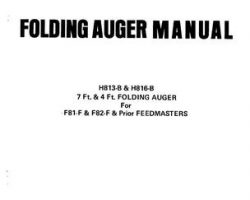 Farmhand 1PD823377 Operator Manual - H813-B / H816-B Folding Auger (F81-F & F82-F & prior Feedmaster)