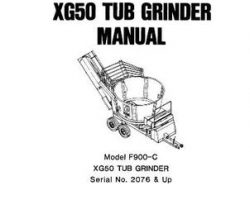 Farmhand 1PD8251184 Operator Manual - F900-C XG50 Tub Grinder (eff sn 2076, 1984)