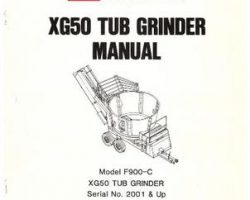 Farmhand 1PD825883 Operator Manual - F900-C XG50 Tub Grinder (eff sn 2001, 1983)