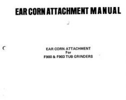 Farmhand 1PD8261076 Operator Manual - F900 / F903 Tub Grinder (ear corn attachment, 1976)