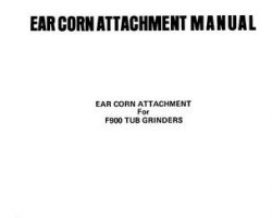 Farmhand 1PD8261079 Operator Manual - F900 Tub Grinder (ear corn attachment, 1979)