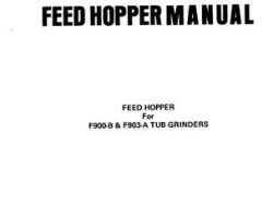 Farmhand 1PD8281076 Operator Manual - F900-B / F903-A Tub Grinder ( feed hopper attachment, 1976)