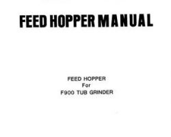 Farmhand 1PD828681 Operator Manual - F900 Tub Grinder (feed hopper attachment, 1981)