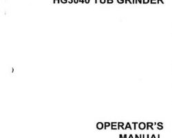 Farmhand 1PD8381096 Operator Manual - HG3040 Tub Grinder (1996)