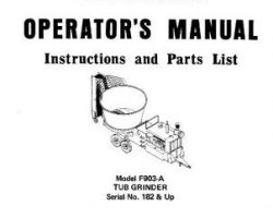 Farmhand 1PD8401075 Operator Manual - F903-A Tub Grinder (eff sn 182, 1975)