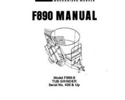 Farmhand 1PD8411176 Operator Manual - F890-B Tub Grinder (eff sn 426, 1976)