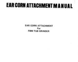 Farmhand 1PD8421276 Operator Manual - F890 Tub Grinder (ear corn attachment, 1976)