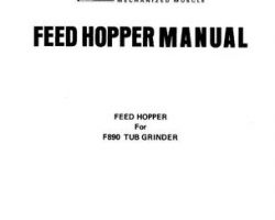 Farmhand 1PD844878 Operator Manual - F890 Tub Grinder (feed hopper, 1978)