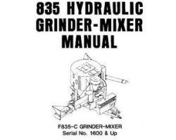 Farmhand 1PD8451181 Operator Manual - F835-C Grinder Mixer (eff sn 1600, 1981)