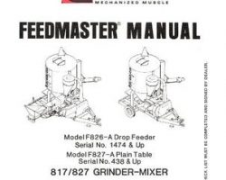 Farmhand 1PD8471280 Operator Manual - F826-A Drop Feeder (eff 1474) / F827-A Plain Table (eff sn 438)