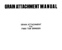Farmhand 1PD848479 Operator Manual - F880-B Tub Grinder (grain attachment, 1979)