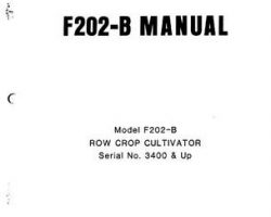 Farmhand 1PD852581 Operator Manual - F202-B Row Crop Cultivator (eff sn 3400, 1981)