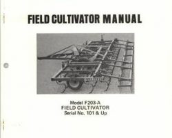 Farmhand 1PD853277 Operator Manual - F203-A Field Cultivator (eff sn 101, 1977)