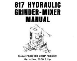 Farmhand 1PD855583 Operator Manual - F826-BH Drop Feeder (hydraulic, eff sn 2000, 1983)