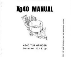 Farmhand 1PD8911180 Operator Manual - F891-A XG40 Tub Grinder (eff sn 101, 1980)