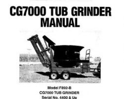 Farmhand 1PD895791 Operator Manual - F892-B CG7000 Tub Grinder (eff sn 4400, 1991)