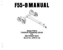 Farmhand 1PD9031178 Operator Manual - F55-B Running Gear (tandem wheel, eff sn 3293, 1978)