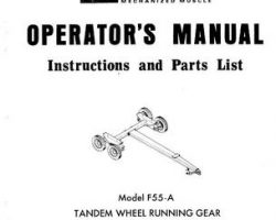 Farmhand 1PD9031268 Operator Manual - F55-A Trailer (tandem wheel, 1968)