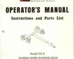 Farmhand 1PD903173 Operator Manual - F55-B Running Gear (tandem wheel, eff sn 1780, 1973)