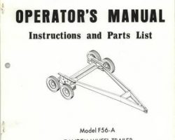 Farmhand 1PD904265 Operator Manual - F55-A Trailer (tandem wheel, 1965)