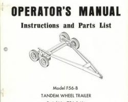 Farmhand 1PD904970 Operator Manual - F55-B Trailer (tandem wheel, eff sn 736, 1970)