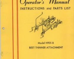 Farmhand 1PD961566 Operator Manual - H901-B Beet Thinner Attachment (1966)