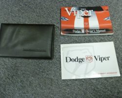 2001 Dodge Viper Owner's Operator Manual User Guide Set
