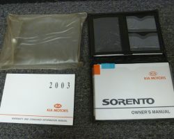 2003 Kia Sorento Owner's Manual Set