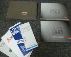 2003 Mitsubishi Lancer Owner's Manual Set