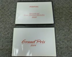 2004 Pontiac Grand Prix Owner's Manual Set