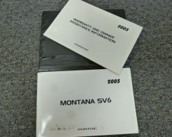 2005 Pontiac Montana SV6 Owner's Manual Set