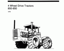 Operator's Manual for Versatile Tractors model 850
