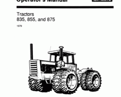 Operator's Manual for Versatile Tractors model 875