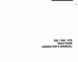 Operator's Manual for Versatile Tractors model 836