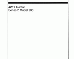 Operator's Manual for Versatile Tractors model 900