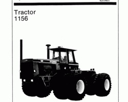 Operator's Manual for Versatile Tractors model 1156V