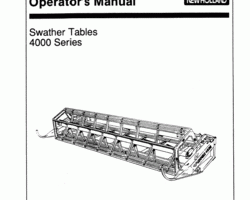 Operator's Manual for Versatile Harvesting equipment model 4000