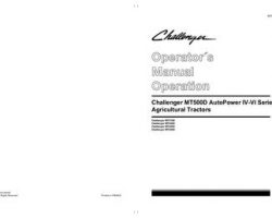 Challenger 4373493M2 Operator Manual - MT515D MT525D MT535D MT545D (Auto IV, VI, classic, operation)