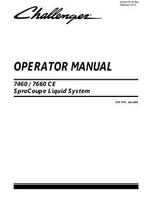 Challenger 532541D1B Operator Manual - 7460 / 7660 Sprayer (liquid system, eff sn Uxx1001, 2009, CE)