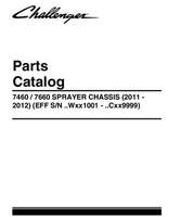 Challenger 548769D1B Parts Book - 7460 / 7660 Sprayer (chassis, eff Wxx1001-Cxx9999, 2011-12)