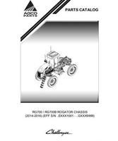 Challenger 568661D1C Parts Book - RG700 / RG700B RoGator (chassis, Exxx1001- Gxxx9999, 2014-2016)