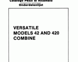 Parts Catalog for Versatile Harvesting equipment model 42
