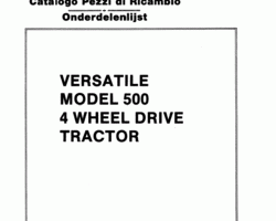 Parts Catalog for Versatile Tractors model 4