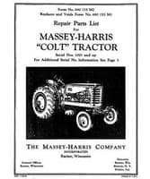 Massey-Harris 690155M2 Parts Book - Colt (No. 21) Tractor (eff sn 1001)