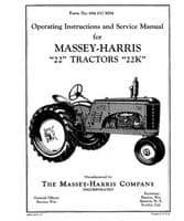 Massey-Harris 694057M94 Operator Manual - 22 / 22K Tractor