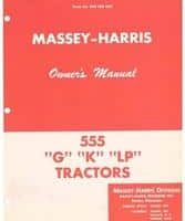 Massey-Harris 694388M91 Operator Manual - 555 Tractor (G / K / LP)