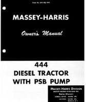 Massey-Harris 694402M91 Operator Manual - 444 Tractor (diesel w/ PSB injection pump)