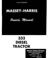 Massey-Harris 694406M91 Operator Manual - 333 Tractor (Diesel) .